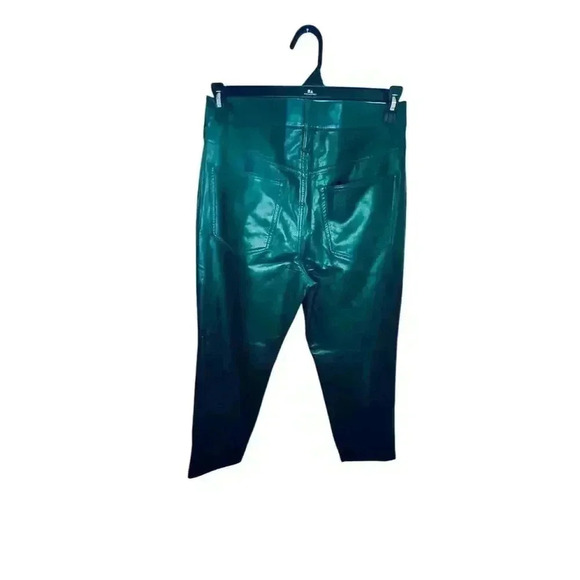 J.Crew Women's High Waisted Dark Green Vegan Leather Dress Pants Size 30 green - Picture 3 of 6